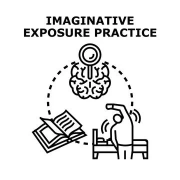 Imaginative exposure practice for mental wellness therapy イラスト素材