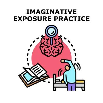Imaginative exposure practice for mental wellness therapy イラスト素材