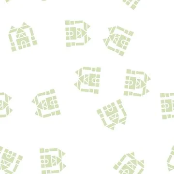Imaginative Play glyph seamless pattern Stock Illustration