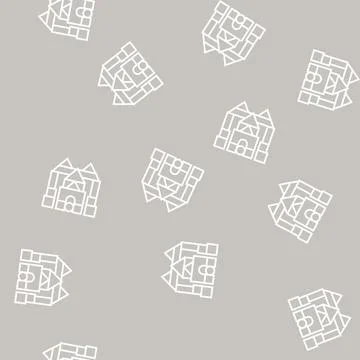 Imaginative Play line seamless pattern Stock Illustration