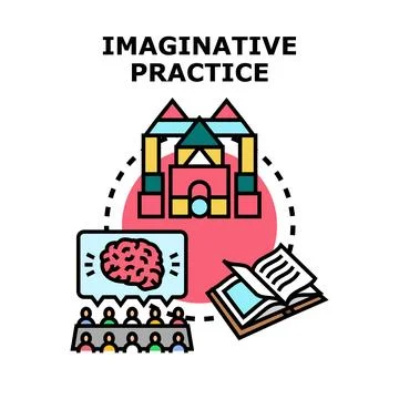 Imaginative practice developing creative ideas and education イラスト素材