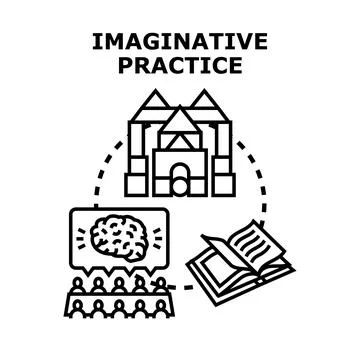 Imaginative practice developing creative ideas and education イラスト素材