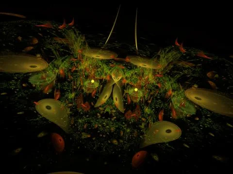 Imaginatory fractal background Image 스톡 일러스트