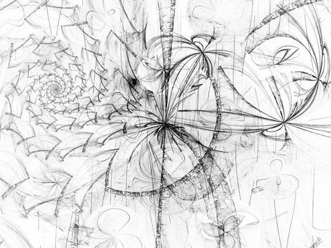 Imaginatory fractal background Image 스톡 일러스트