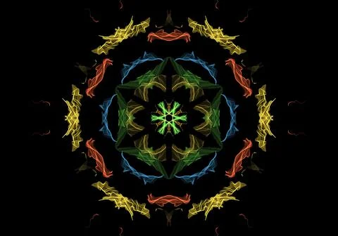 Imaginatory lush fractal texture generated image abstract background Stock Illustration