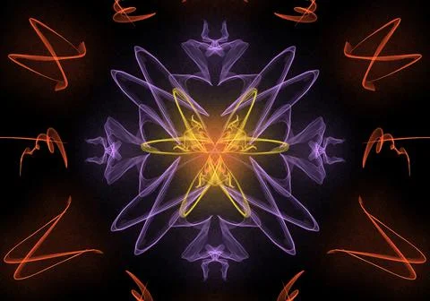 Imaginatory lush fractal texture generated image abstract background Stock Illustration