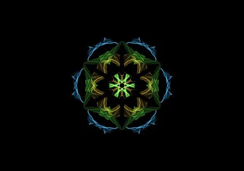 Imaginatory lush fractal texture generated image abstract background Stock Illustration