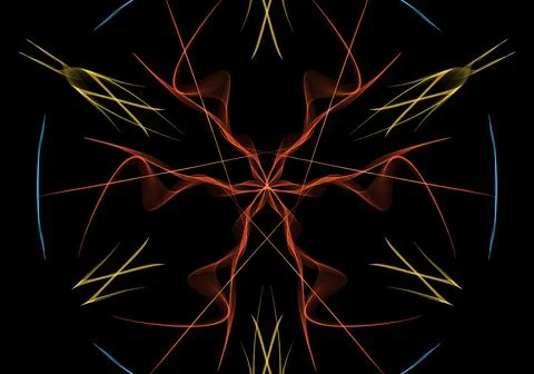 Imaginatory lush fractal texture generated image abstract background Stock Illustration