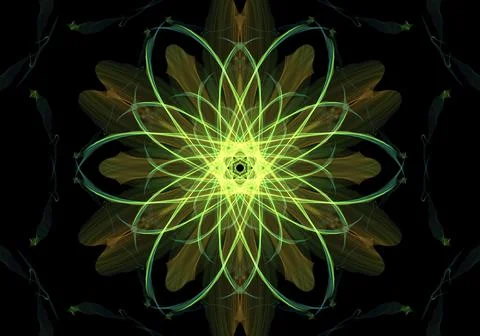 Imaginatory lush fractal texture generated image abstract background Stock Illustration
