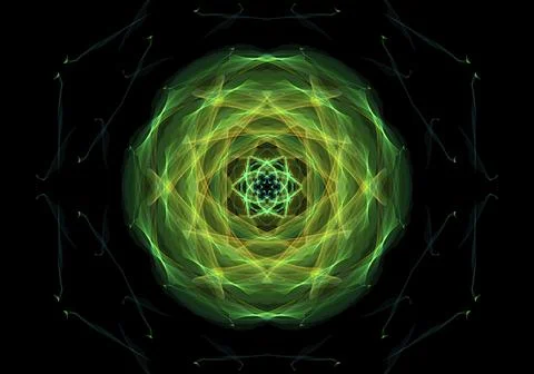 Imaginatory lush fractal texture generated image abstract background Stock Illustration