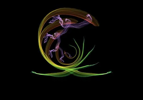 Imaginatory lush fractal texture generated image abstract background Stock Illustration