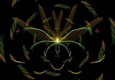 Imaginatory lush fractal texture generated image abstract background Stock Illustration
