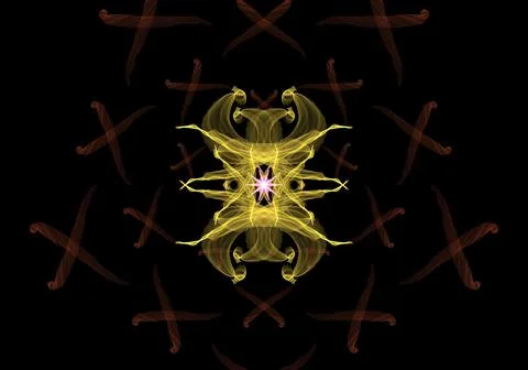 Imaginatory lush fractal texture generated image abstract background Stock Illustration