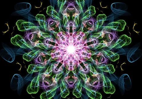 Imaginatory lush fractal texture generated image abstract background Stock Illustration