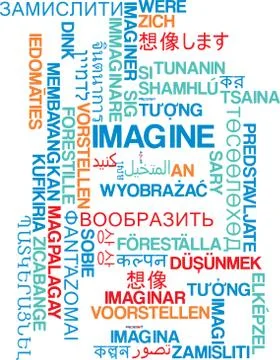 Imagine multilanguage wordcloud background concept Illustrazione stock
