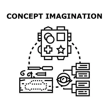 Imagine new concepts and developing creative ideas Stock Illustration