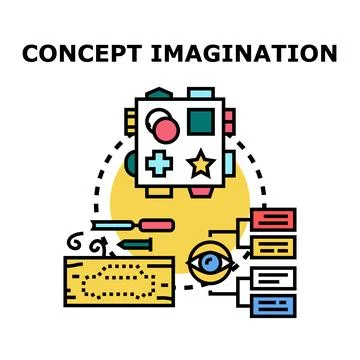 Imagine new concepts and developing creative ideas Stock Illustration