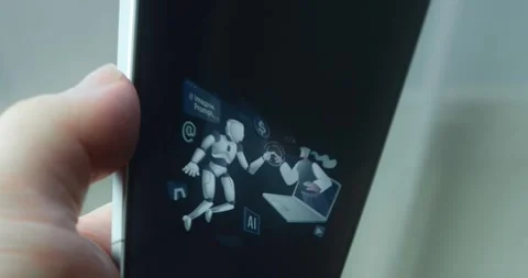 Imagine Prompt text, AI interacting with human creativity, presentation Stock Footage 313442293