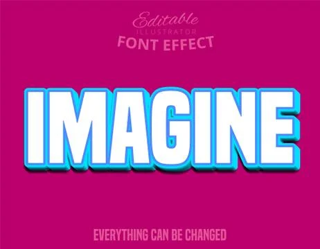 Imagine text, editable text effect Stock Illustration