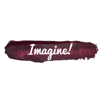 Imagine vector word hand drawn illustration icon isolated quote Stock Illustration