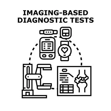 Imaging based diagnostic tests vector concept Illustrazione stock