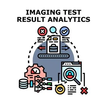 Imaging test result analytics processing data for business イラスト素材