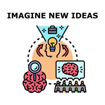 Imagining new ideas developing creative business solutions Stock Illustration