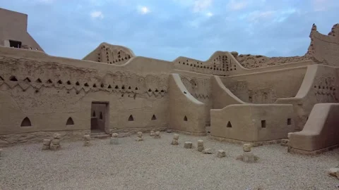 Imam Abdullah bin Saud Palace, At-Turaif UNESCO World Heritage site Stock Footage 234007227