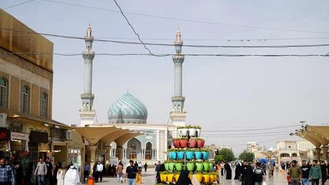 Imam Hasan (Hassan) Askari Mosque in Qom, Iran Stock Photos