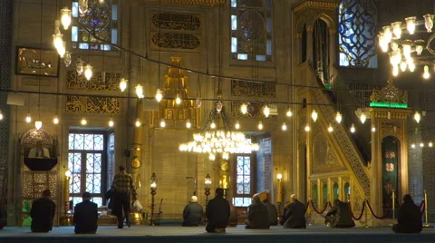 Imam preaching in a mosque (Editorial) Stock Footage 45305716