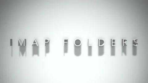 Imap folders 3D title animation white text on a white background Stock Footage 299647939