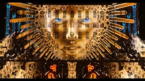 IMapp Bucharest 3D videomapping Vídeo Stock 98678540