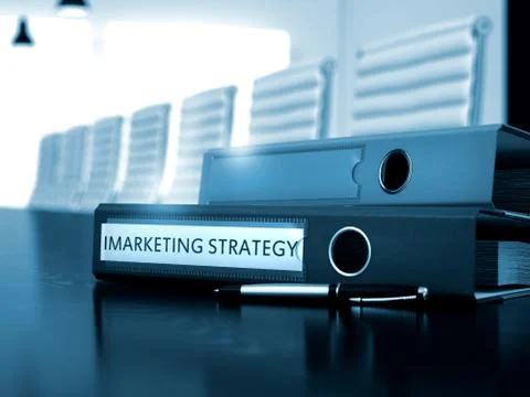 Imarketing Strategy on Folder. Toned Image Stock Illustration