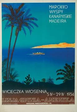ï»¿Marokko, Wyspy Kanaryjskie, Madeira Wycieczka Wiosenna 5.IV 29.IV 1934  Stock Photos