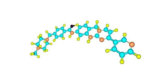 Imatinib molecular structure isolated on white Stock Illustration