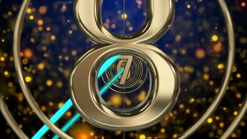 IMAX Style Count Down gold background Stock Footage 123628230