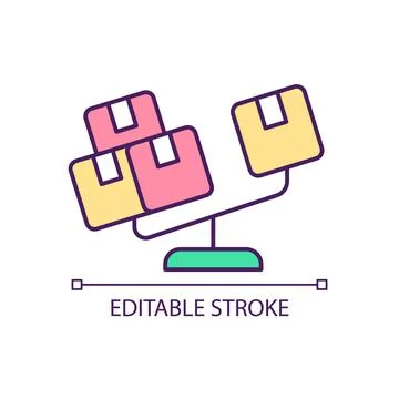 Imbalance concept icon Illustrazione stock
