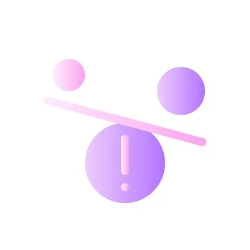 Imbalance flat gradient two-color ui icon 스톡 일러스트