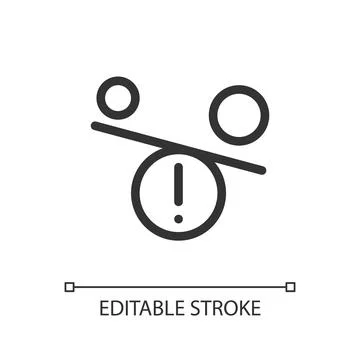 Imbalance pixel perfect linear ui icon Stock Illustration