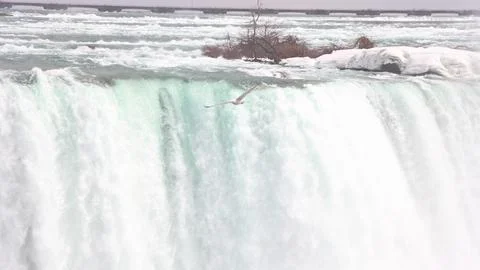 IMG 2364 Dramatic Niagara Falls in April Stock Photos