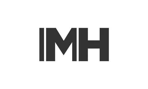 IMH logo design template with strong and modern bold text. Initial based ve.. Stock Illustration