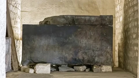 Imhotep in Cairo. The oldest six-step pyramid in Egypt. Stock Footage 344236236