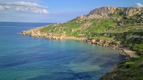 Imġiebaħ Bay view in Malta Stock Footage 168969064