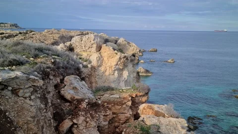 Imġiebaħ Bay view in Malta Stock Footage 168969083
