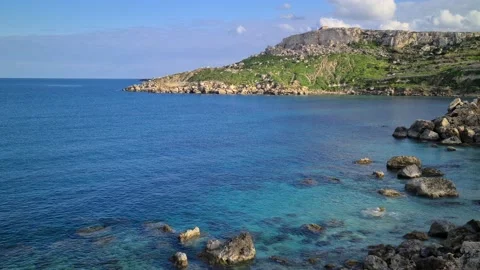 Imġiebaħ Bay view in Malta Stock Footage 168969154