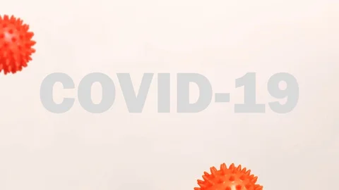 Imitation 3D animation of the Coronavirus 2019-nCoV Wuhan. SARS-CoV-2 known as Stock Footage 127880774