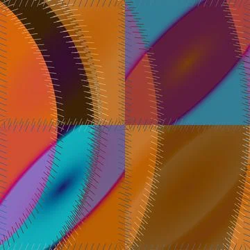 Imitation of bright colored patchwork for design. Illustrazione stock