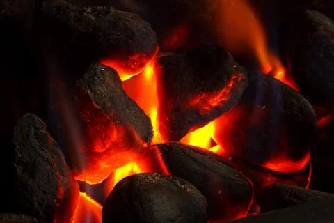 Imitation coal fire Stock Photos