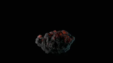 Imitation of an explosion on a transparent background. 3d render, alpha channel Vídeos de archivo 130899217
