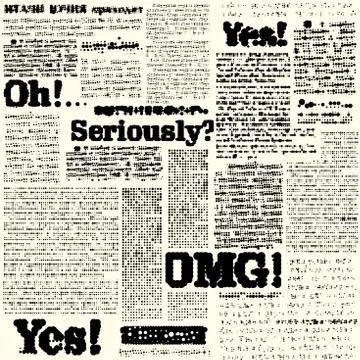 Imitation of newspaper. Seamless vector image. Vintage background. Stock Illustration